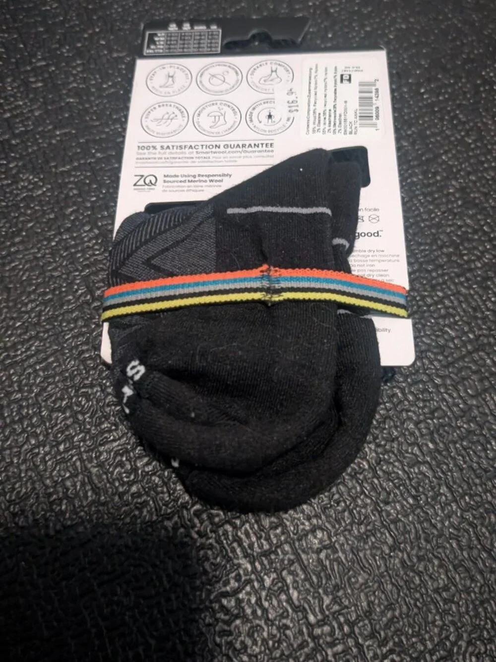 Smartwool Run Ankle Socks, Black, Medium